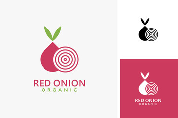 Red onion logo symbol icon design