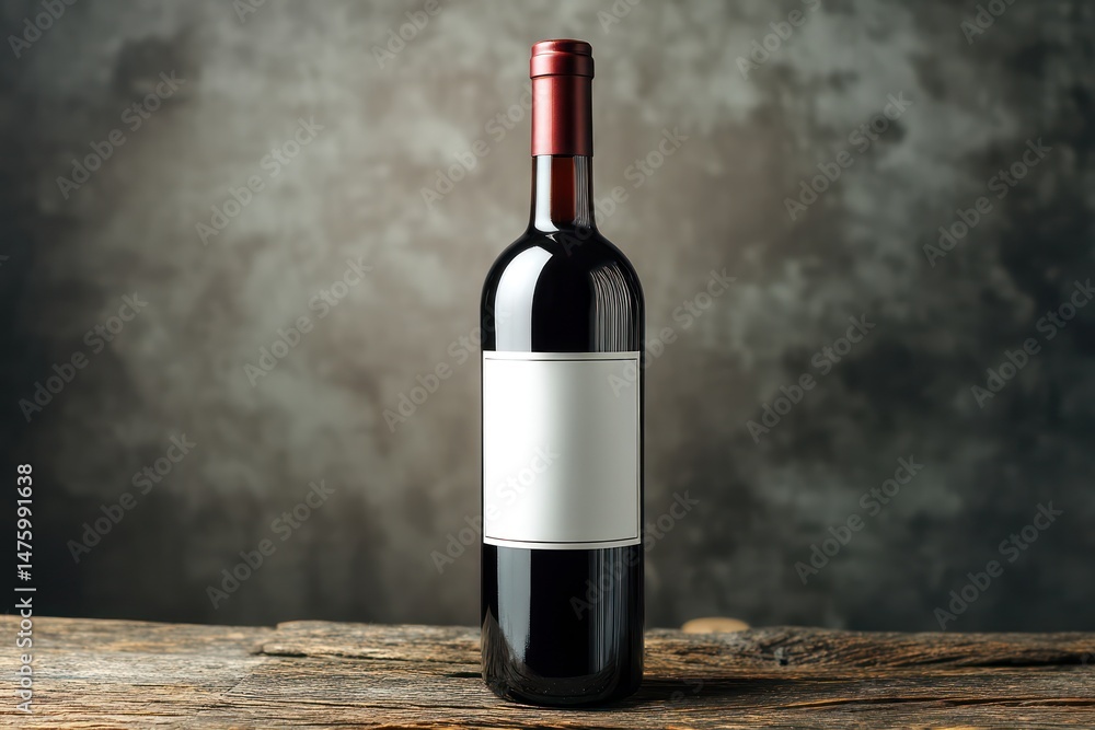 Poster wine bottle mockup featuring space for adding your custom label or logo design.