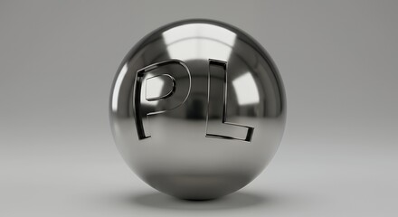 Metal Sphere with PL Inscription