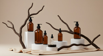 Timeless Display of Skincare Essentials