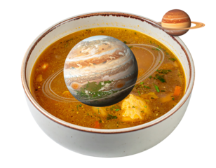 Cosmic Soup: Jupiter in a Golden Broth