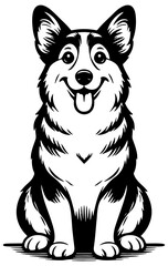 Welsh Corgi Dog Illustration.