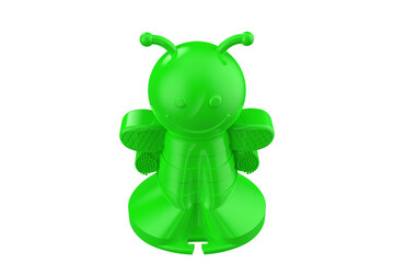 CUTE BABY RATTLE TEETHER TOY BEE WASP, Playful green Insect Toy Cheerful Expression, Cute greenish
Butterfly Figurine for Children with Antennae and Decorative Wings on a PNG Transparent Background
