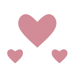 Pink heart vector illustration