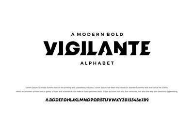 Sans Serif Alphabet, Modern Bold Font, Abstract Uppercase Typography, Alphabet fonts for logo, background, digital, movie, brand design, vector illustration
