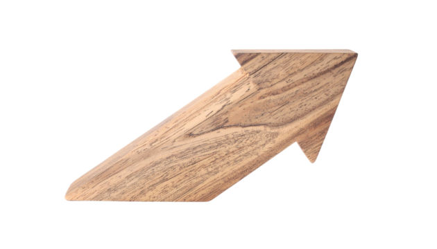 3D arrow pointing direction on white background
