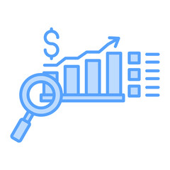 Market Analytic icon blue