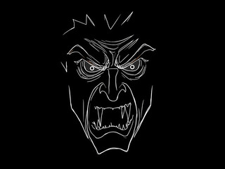 Fototapeta premium Anger Line Sketch