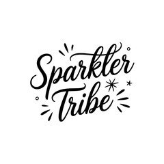 Sparkler Tribe. 4th July Vector Design Isolated on White Background