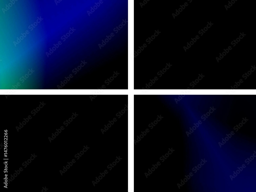 Poster abstract four-panel dark with colored accents, contrasting, creating a dynamic display, for varied d