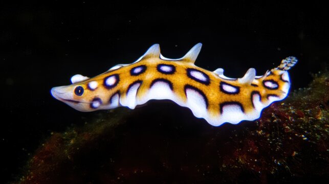 Close-up view of a vibrant sea creature.