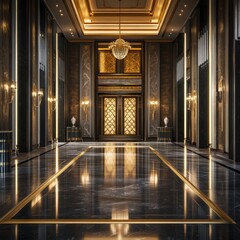 Luxury hallway interior architecture design