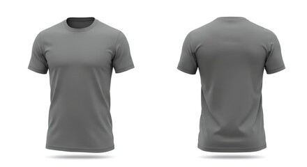 Gray T-shirt Front and Back View