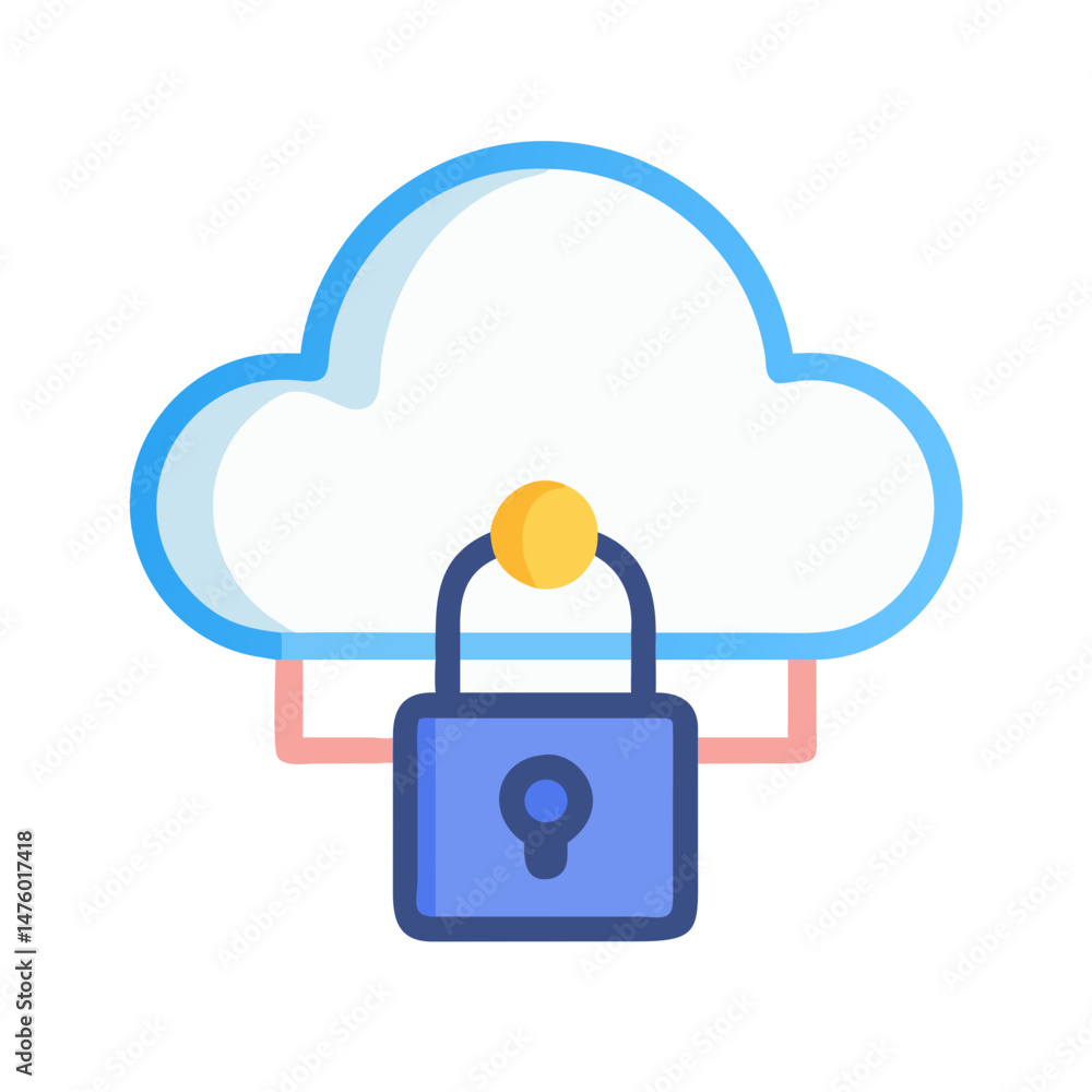 Poster secure cloud storage: data protection with cloud and padlock
