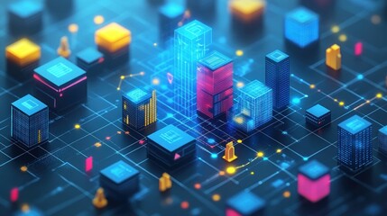 Smart City Digital Network: Futuristic Urban Infrastructure, Connected Buildings and Data Streams