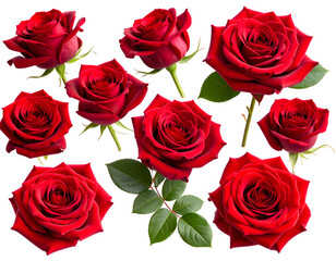 Red roses in a detailed arrangement