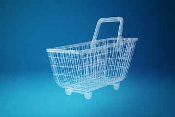 Transparent shopping cart wireframe