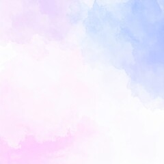 Obraz premium A soft, dreamy watercolor background featuring gentle swirls of pink and blue hues, blending harmoniously to create a serene and artistic atmosphere.