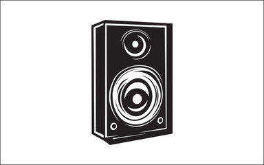 audio speaker isolated on white background