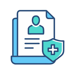 Protected health information on paper medical record file