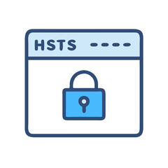 HSTS Security Protocol Icon Illustrating Website Protection