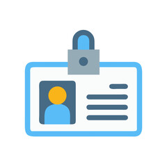 Secure Identification Badge with Padlock for Access Control