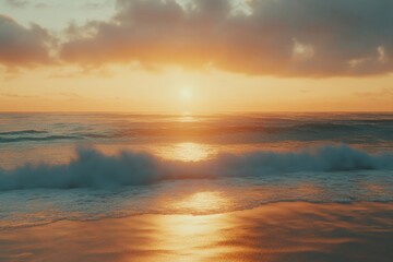 Golden Sunset over the Ocean