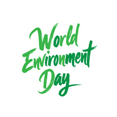 Celebration of nature's beauty: World Environment Day concept in fresh green text