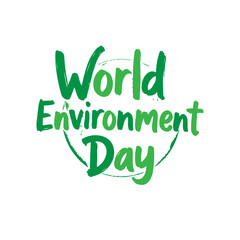 Vibrant Green Typography Celebrating World Environment Day for Global Awareness