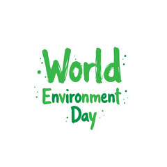 Vibrant green typography proclaiming World Environment Day on a clean backdrop
