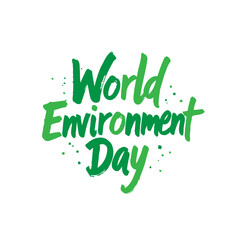 Inspiring World Environment Day Graphic with Brushstroke Text Design Element