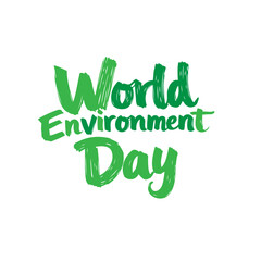 Illustrated Calligraphy for World Environment Day Celebrating Green Sustainability