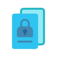Stylized icon displaying data protection and online security concept