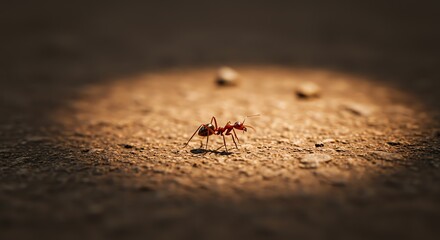 Obraz premium Red Ant on Ground