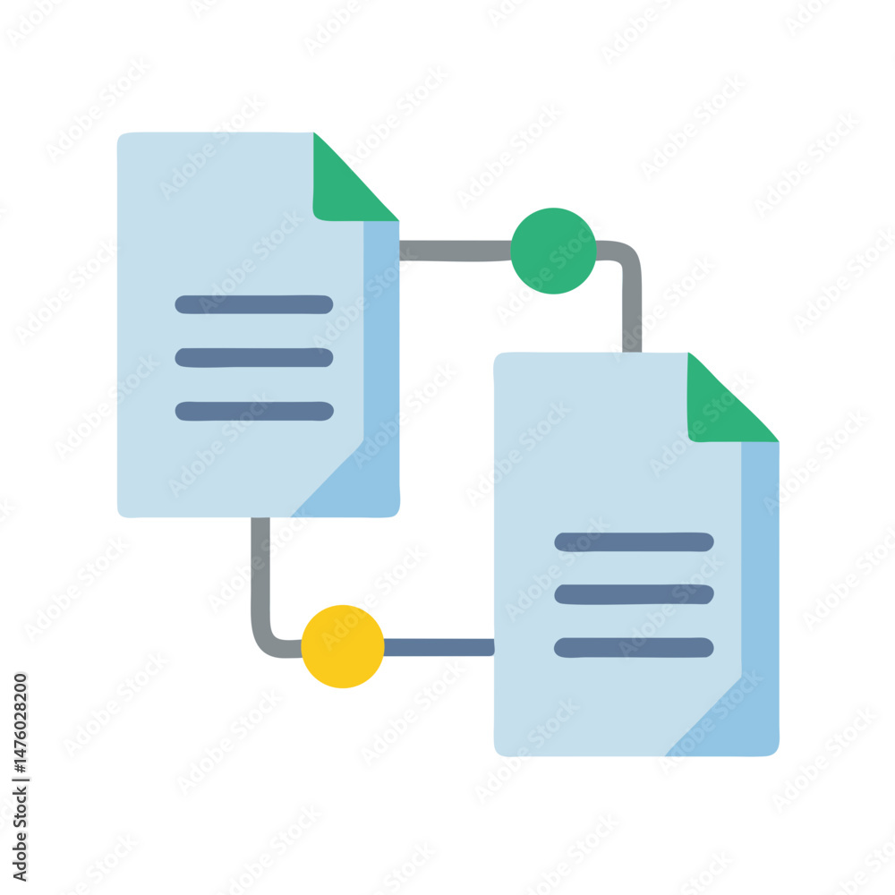 Poster document workflow flat design icon with black background