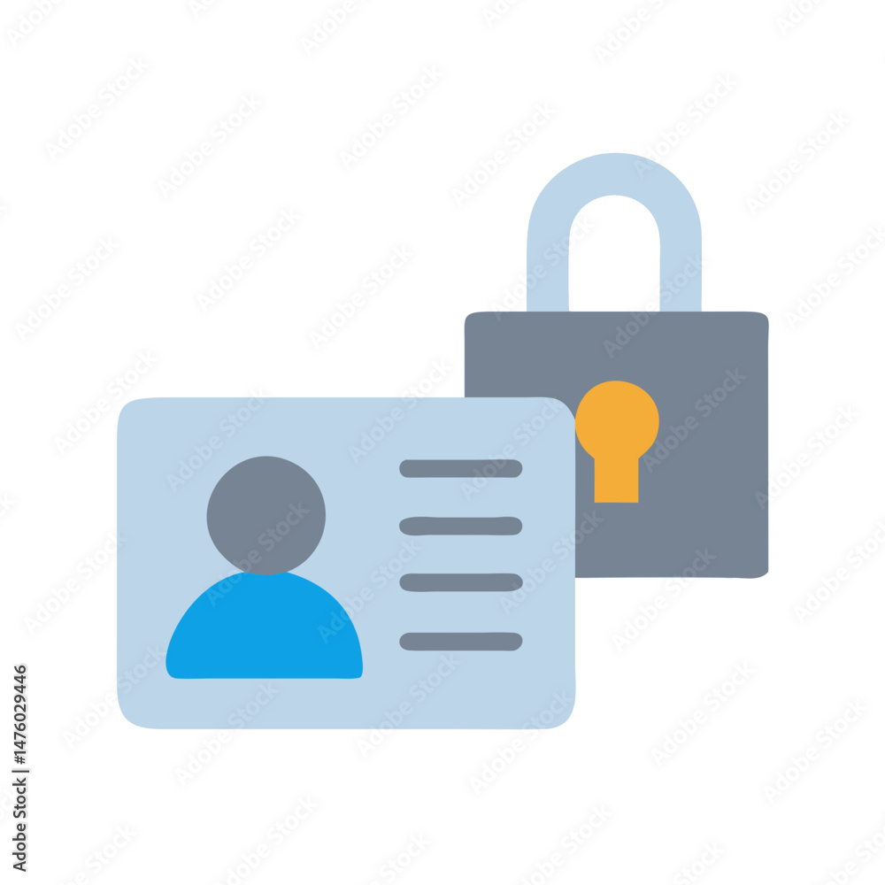 Poster personal identification card and security lock for access control