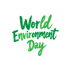 Vibrant green typography celebrating world environment day awareness concept