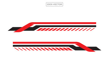 Car side sticker design. Vehicle vector Decal Stripes for the both parts template. Suitable for printing or cutting,Racing Rally