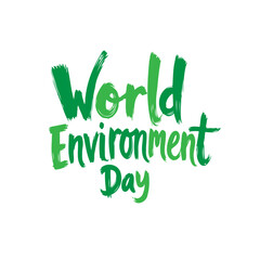 Fototapeta premium Celebrating World Environment Day with Artistic Green Typography Design