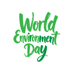Fototapeta premium Calligraphic design celebrating world environment day with nature themed lettering