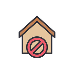 Housing Restriction Symbol Depicting Property Limitations And Building Regulations