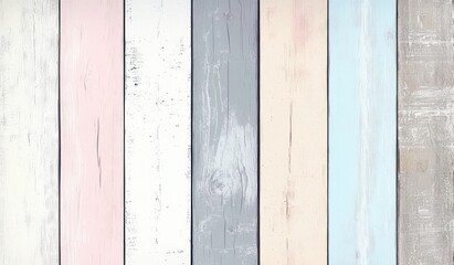 PastelColored Wooden Planks Background Texture
