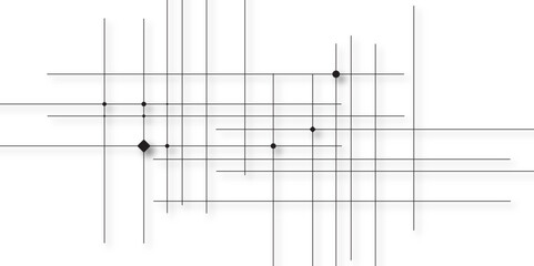 Science technology futuristic concept abstract background. Technology abstract white digital background of connected dot with black stock lines. abstract architectural background