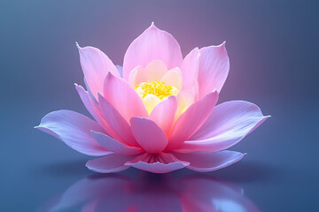 Lotus flower blooming serene indoor environment close-up photography nature's beauty