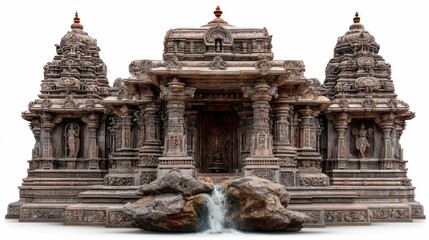 Fototapeta premium Exploring the divine trinity of hinduism majestic temple architecture india celestial atmosphere divine perspective