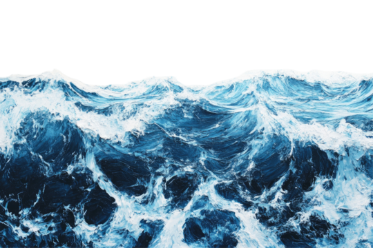 Powerful ocean waves crashing