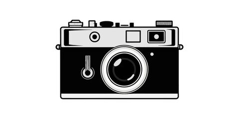 Camera Icon Set, Different style camera silhouettes set photograph pack of vector silhouette design, set of vintage cameras silhouette vector, Different style camera silhouettes set photograph pack.