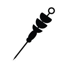 Kebab Skewer Silhouette Vector