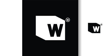 Letter W With Box Logo