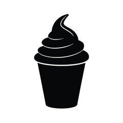 Soft Serve Ice Cream in Cup Silhouette